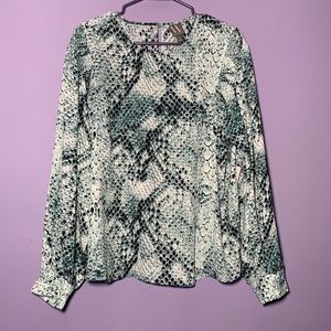 Worthington Snake Print Blouse